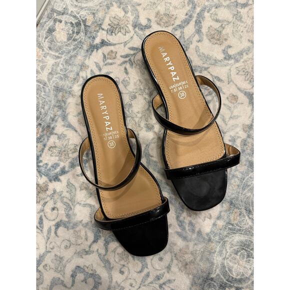 MARYPAZ Black Patton Slip-on Sandal Size 8 - Picture 1 of 4